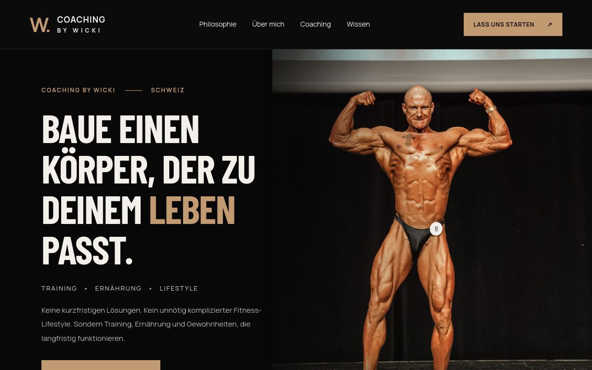 Vorschau der Startseite von Coaching by Wicki
